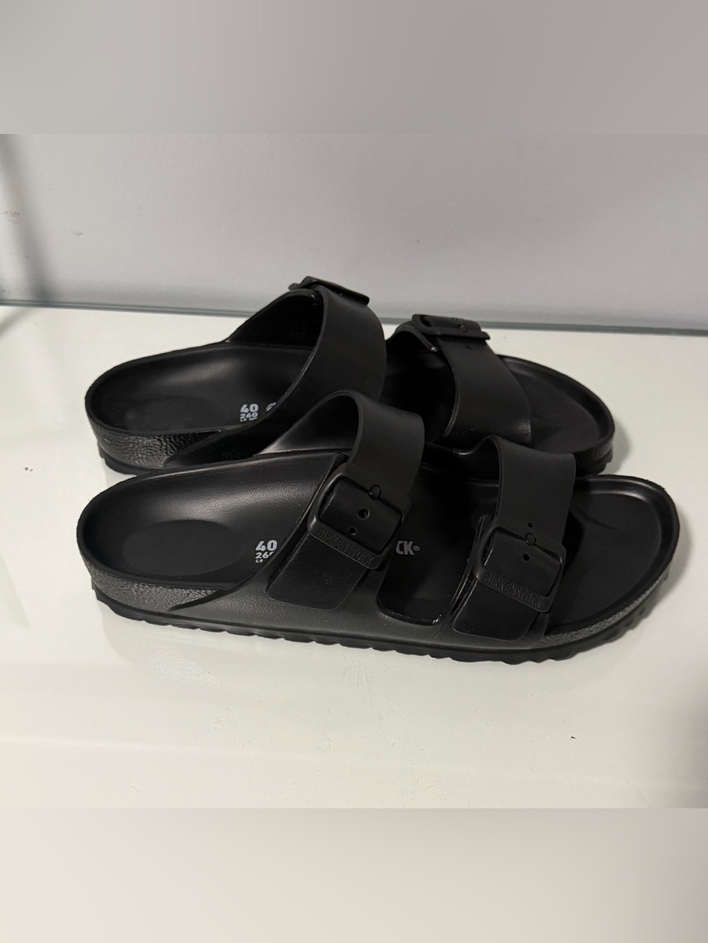 Birkenstock Black Two-Strap EVA Slide Sandals - Picture 4 of 6